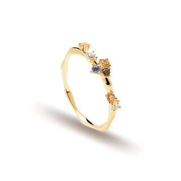 Δαχτυλίδι Five Ασήμι 925 Επιχρυσωμένο PDPAOLA AN01-210-14 - themelidisjewels